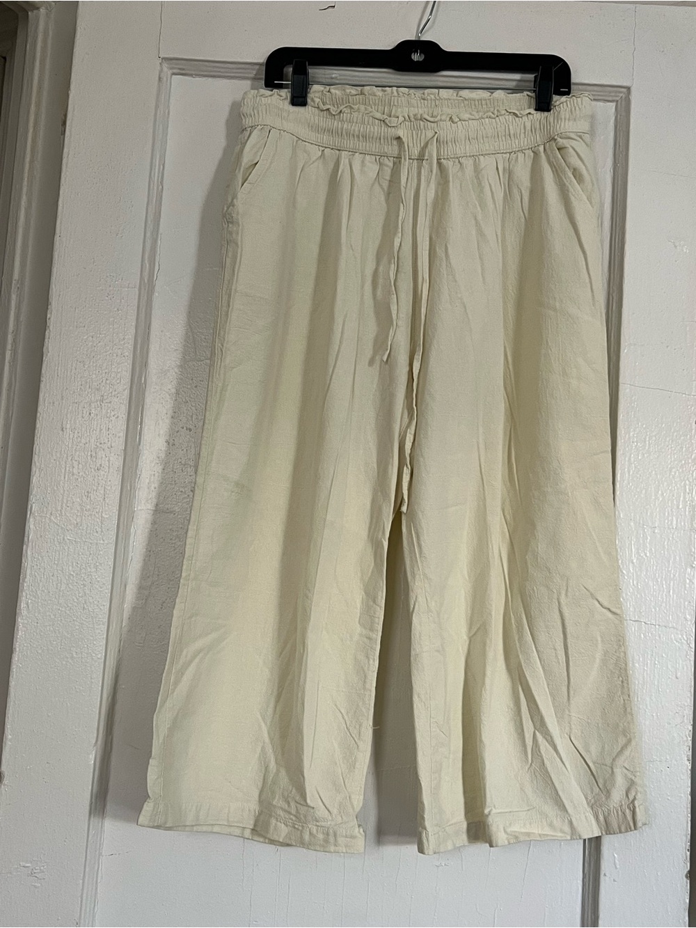 Cotton On Cream Wide Leg Drawstring Pants